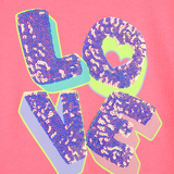 T-Shirt Manga Curta Love - Billieblush