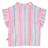 Camisa Listada com Folhos e Lantejoulas - Billieblush