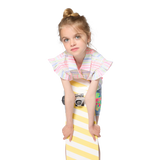 Camisa Listada com Folhos e Lantejoulas - Billieblush