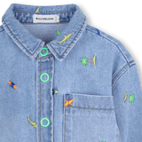 Camisa de Ganga Manga Comprida - Billieblush