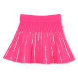 Saia de Malha com Lantejoulas - Storm Pink - Billieblush
