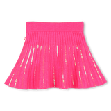 Saia de Malha com Lantejoulas - Storm Pink - Billieblush