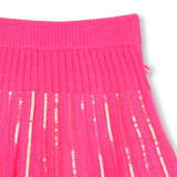 Saia de Malha com Lantejoulas - Storm Pink - Billieblush