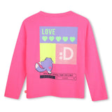 T-Shirt Manga Comprida - Love - Storm Pink - Billieblush