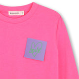 T-Shirt Manga Comprida - Love - Storm Pink - Billieblush