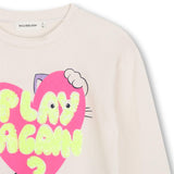 T-Shirt Manga Comprida - Play Again? - Rice - Billieblush