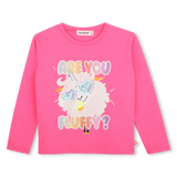T-Shirt Manga Comprida - Are You Fluffy? - Storm Pink - Billieblush