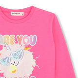 T-Shirt Manga Comprida - Are You Fluffy? - Storm Pink - Billieblush