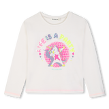 T-Shirt Manga Comprida - Life is a Party - Rice - Billieblush
