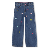 Calças de Denim com Aplicações - Stone Pousse - Billieblush