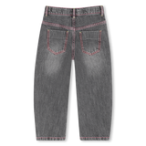 Calças de Denim com Corações - Denim Grey - Billieblush
