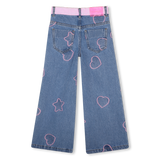 Calças de Denim - Estrelas e Corações - Billieblush