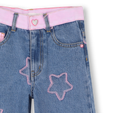 Calças de Denim - Estrelas e Corações - Billieblush