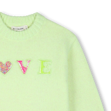 Suéter LOVE - Green Lemon - Billieblush