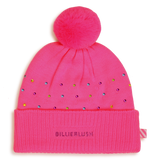 Gorro com Strass Multicoloridas - Rosa - Billieblush