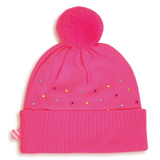 Gorro com Strass Multicoloridas - Rosa - Billieblush
