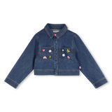 Camisa de Denim com Aplicações - Stone Pousse - Billieblush