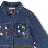 Camisa de Denim com Aplicações - Stone Pousse - Billieblush
