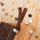 Collant com Pés e Suspensórios Wooly - Espresso Brown - Silly Silas
