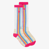Meias Transparentes Listadas - Storm Pink - Billieblush