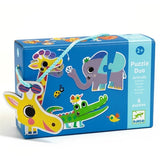 Puzzle-Duo – bewegliche Tiere – Djeco