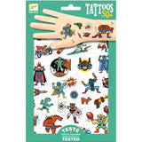 Héroes y Villanos - 50 Tatuajes Efecto Metálico - Djeco