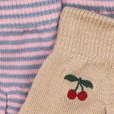 Conj. de 2 Pares de Luvas Filla - Cherry/Stripe - Konges Slojd