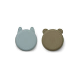 Tigela em Silicone Vanessa - Blue Fog/Khaki - Liewood