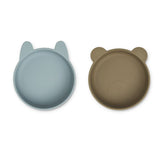 Tigela em Silicone Vanessa - Blue Fog/Khaki - Liewood