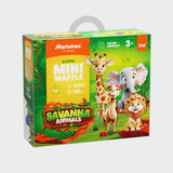 Mini Waffle - Animais Savana - 100 Peças