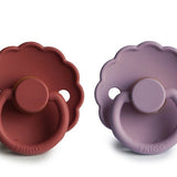 Pack de 2 Chupetas Daisy em Silicone - Baked Clay/Heather  - FRIGG