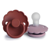 Pack de 2 Chupetes de Silicona Daisy - Arcilla Horneada/Heather - FRIGG