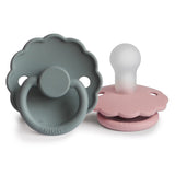 Pack de 2 Chupetes Daisy de Silicona - Gris Francés/Rosa Bebé - FRIGG