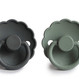 Pack de 2 Chupetes de Silicona Daisy - Grafito/Lily Pad - FRIGG