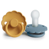 Pack de 2 Chupetas Daisy em Silicone - Honey Gold/Glacier  - FRIGG