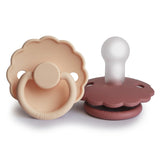 Pack de 2 Chupetes de Silicona Daisy - Crema Rosa/Rubor en Polvo - FRIGG