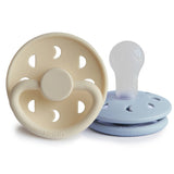 Pack de 2 Chupetas em Silicone Moon Phase - Powder Blue/Cream - FRIGG