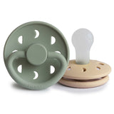 Pack de 2 Chupetas em Silicone Moon Phase - Croissant/Sage - FRIGG