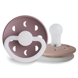 Pack de 2 Chupetas Noturnas em Silicone Moon Phase (Brilham no Escuro) - Mauve/Blush - FRIGG