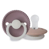 Pack de 2 Chupetas Noturnas Rope em Silicone (Brilham no Escuro) - Mauve/Blush - FRIGG