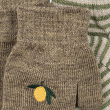 Conj. de 2 Pares de Luvas Filla - Lemon/Stripe - Konges Slojd