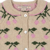 Cardigan com Mistura de Lã Belou - Cherry - Konges Slojd