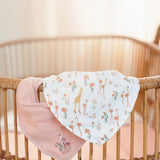 Conj. 2 Babetes Bandana - Blooming Safari Rosa - Little Dutch