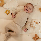 Calças de Malha - Beige Melee - Little Dutch