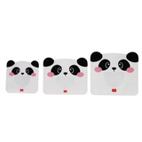 Conj. 3 Sacos Reutilizavéis para Snacks - Panda