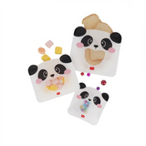 Conj. 3 Sacos Reutilizavéis para Snacks - Panda