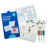 Conj. de 6 Jogos de Viagem em Silicone Reutilizáveis + Marcadores