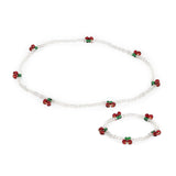 Conj. de Colar e Pulseira Pearly - Cherry - Konges Slojd