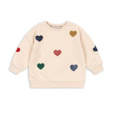 Sweat Lou Terry - Multi Heart - Konges Slojd